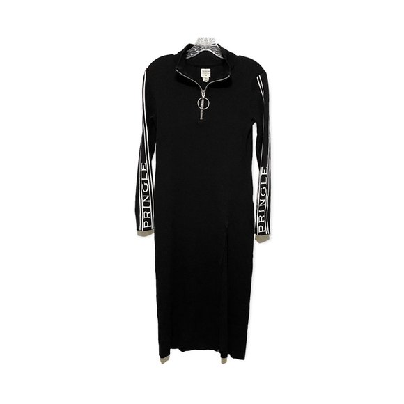 Pringle of Scotland by H&M XS Black Long Sleeve Front Slit Midi Sweater Dre… - Picture 4 of 7